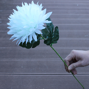 饰花公墓摆放花 清明节仿真菊花祭祀假花扫墓陵园追悼塑料假菊花装