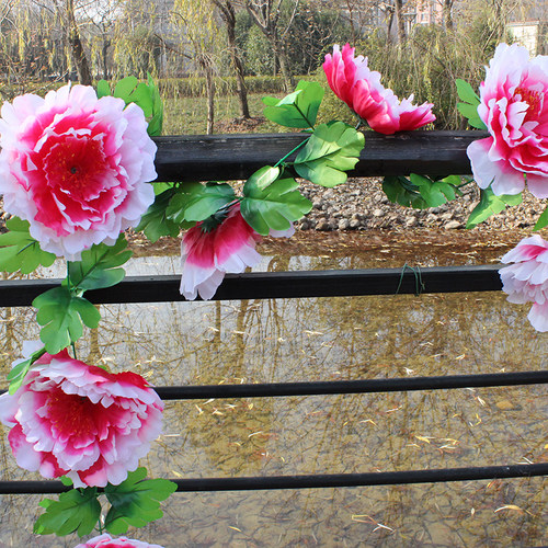 牡丹花藤假花条花串清明花扫墓花