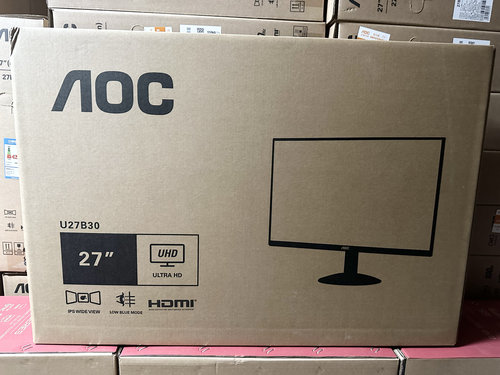 AOC显示器U27B30 27寸4K设计师显示器IPS广色域办公设计绘图游戏