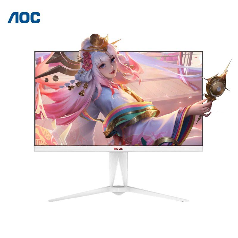 AOC显示器 爱攻AG275QZW 白色27寸 2K 260HZ电竞游戏 升降旋转