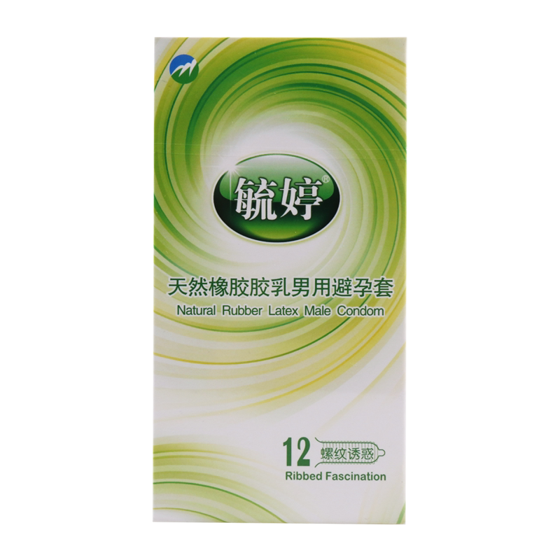 毓婷天然胶乳橡胶男用避孕套（螺纹诱惑）12只