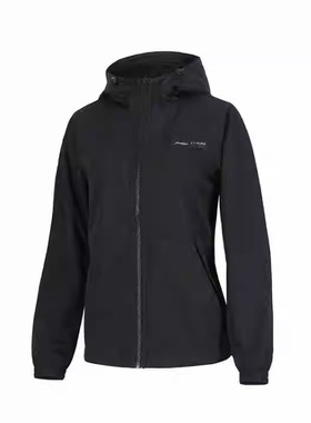 李宁运动风衣女子秋季新款团购健身速干休闲连帽卫衣外套AFDR832