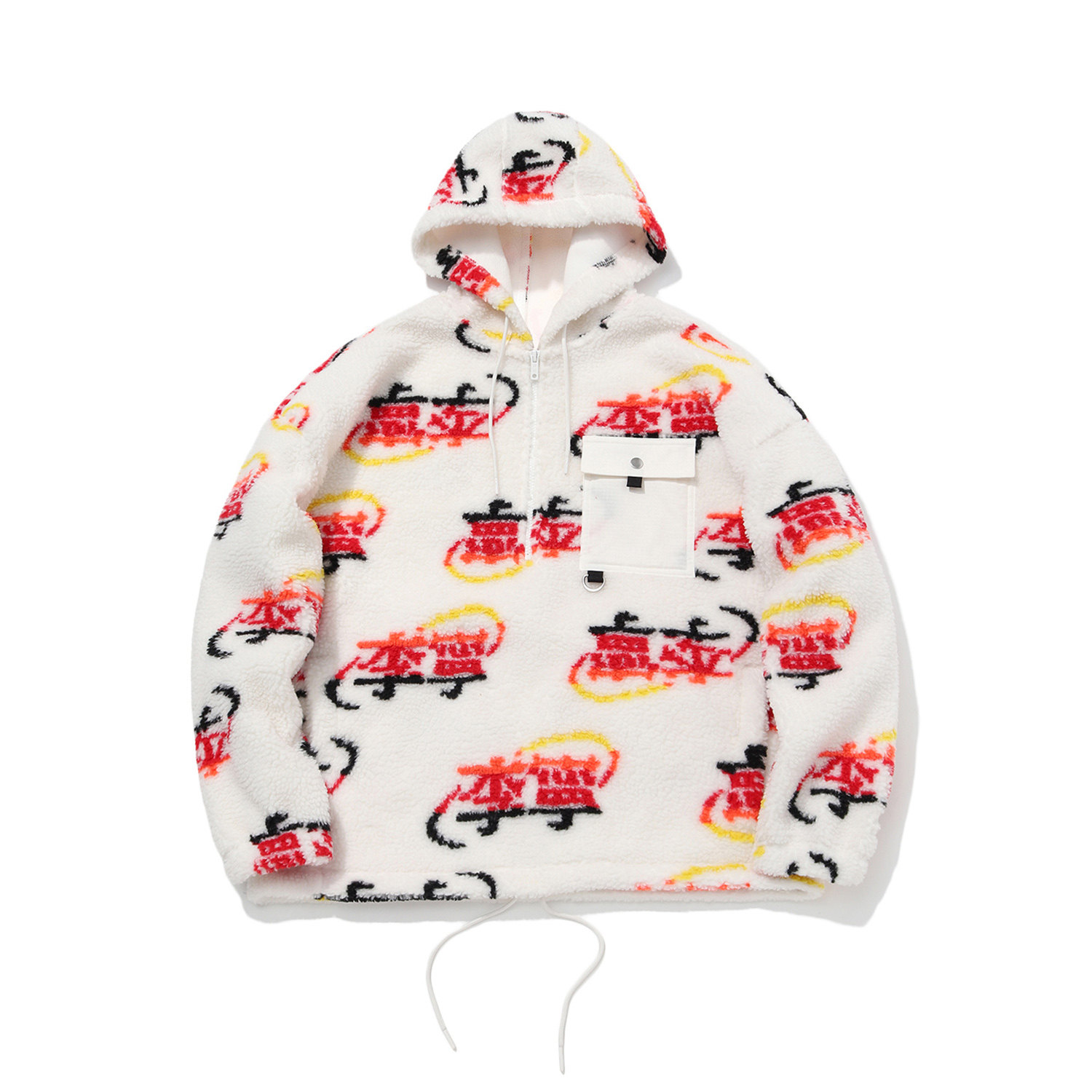 中国李宁巴黎时装周新款情侣休闲运动摇粒绒满印连帽卫衣AWBQ015,运动服/休闲服装,运动卫衣/套头衫,淘宝优惠券,粉丝福利购,淘宝优惠卷