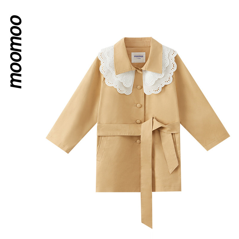 美特斯邦威童装moomoo女童外套时尚秋新款中童可脱卸蕾丝领风衣,童装/婴儿装/亲子装,普通外套,淘宝优惠券,粉丝福利购,淘宝优惠卷