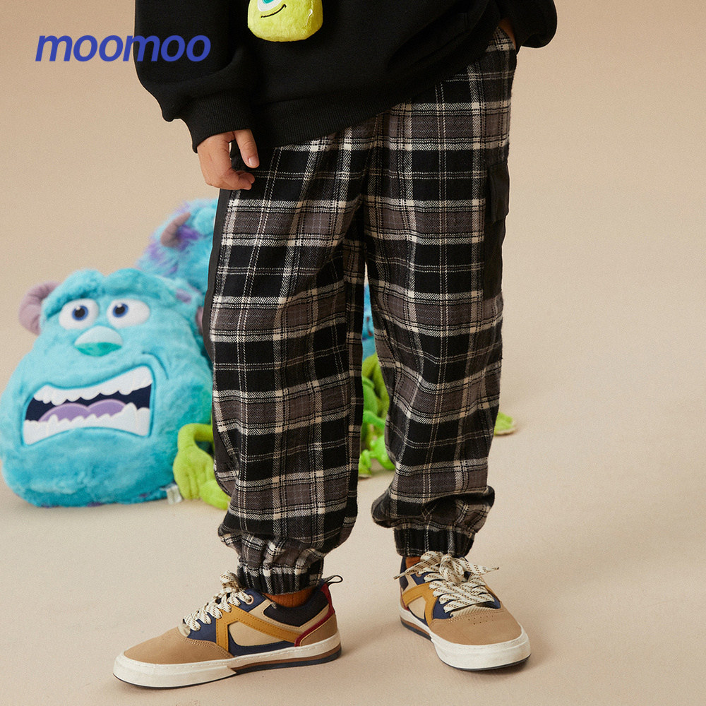 美特斯邦威童装男童冬新款宝宝舒适花型黑白格纹拼接长裤哈伦裤,童装/婴儿装/亲子装,裤子,淘宝优惠券,粉丝福利购,淘宝优惠卷