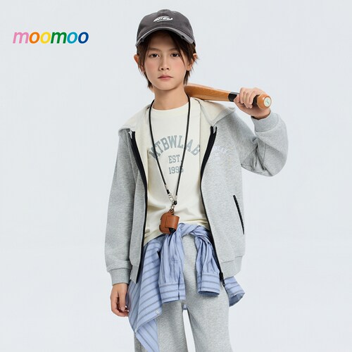 moomoo童装连帽休闲舒适外套