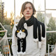 山谷少年原创设计 潮礼物围巾 燕猫 趣味复古猫咪刺绣卡通百搭时尚