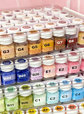 拼豆瓶装套装趣豆豆兔211色球兔手工diy材料包mxx黄哆维队长糖6