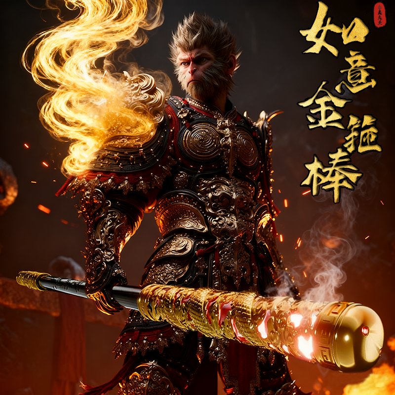 黑神悟空如意金箍棒儿童玩具伸缩