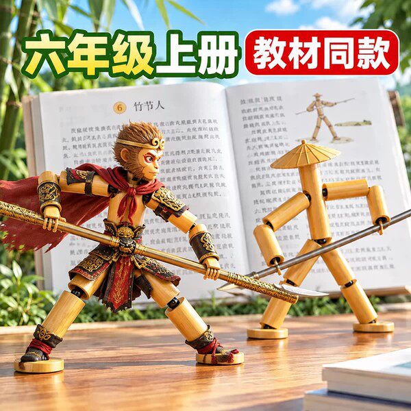 黑神话悟空竹节人对战玩具六年级手工豪华版桌子上册双人材料包
