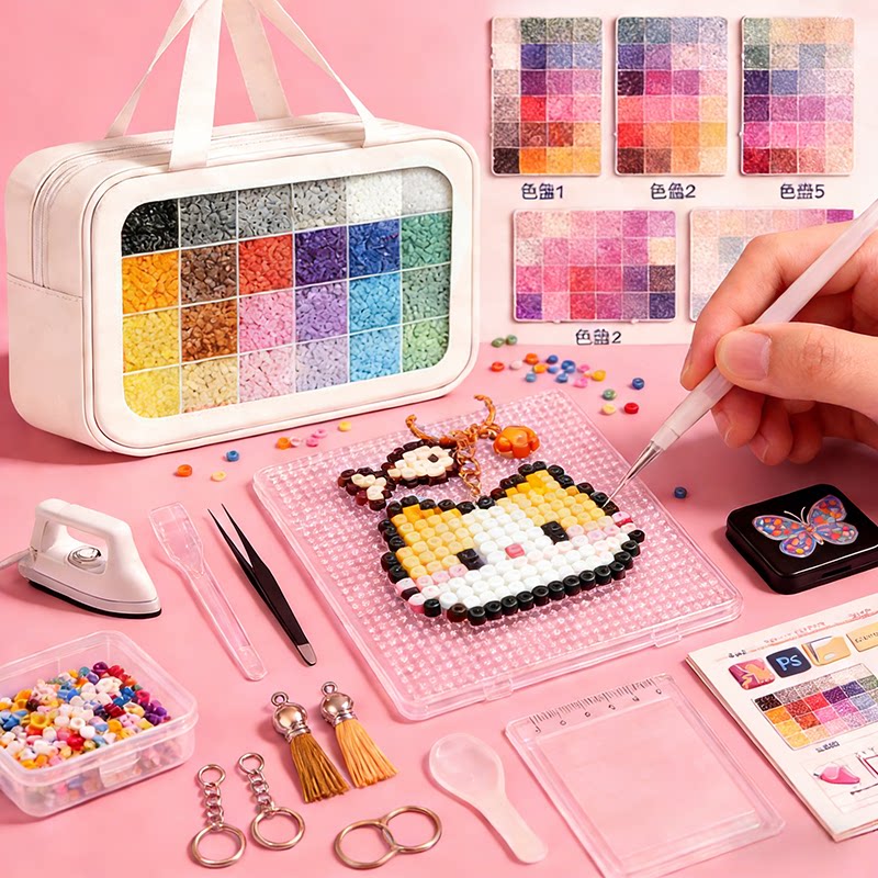 拼豆的牛马手提袋手工diy材料包拼豆正版2026mxx221色全套兔机萌