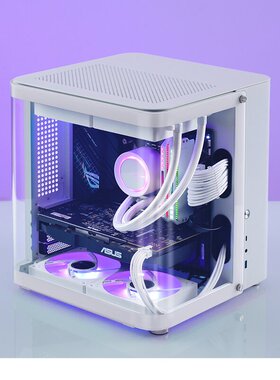 乔思伯TK-1/TK-2铝合金曲面玻璃海景房机箱支持MATX主板360水冷