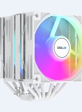 酷里奥B60T白色幻彩版V2 6热管双风扇散热器镜面铜底支持1700 AM5