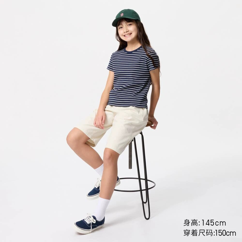 童装男童女童松紧工装牛仔中裤学生户外休闲短裤夏季五分裤474578