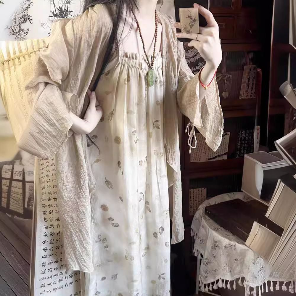 连衣裙开衫夏季两件套套装开衫图片