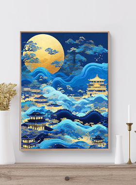 尘中见月大颗粒画布DIY数字油画