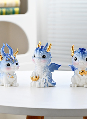 陶瓷卡通龙招财神兽吉祥物