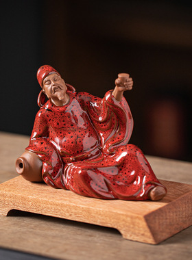 古风禅意人物李白雕像塑家