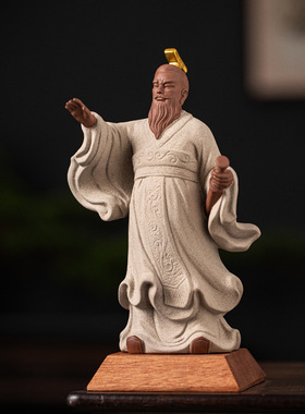 秦始皇摆件中式陶瓷雕像人