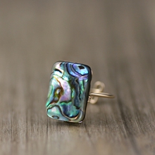 戒指/戒面 素元 绿松石方型造型食指装饰戒指女 原创设计欧美手工指环可订制 OTHER