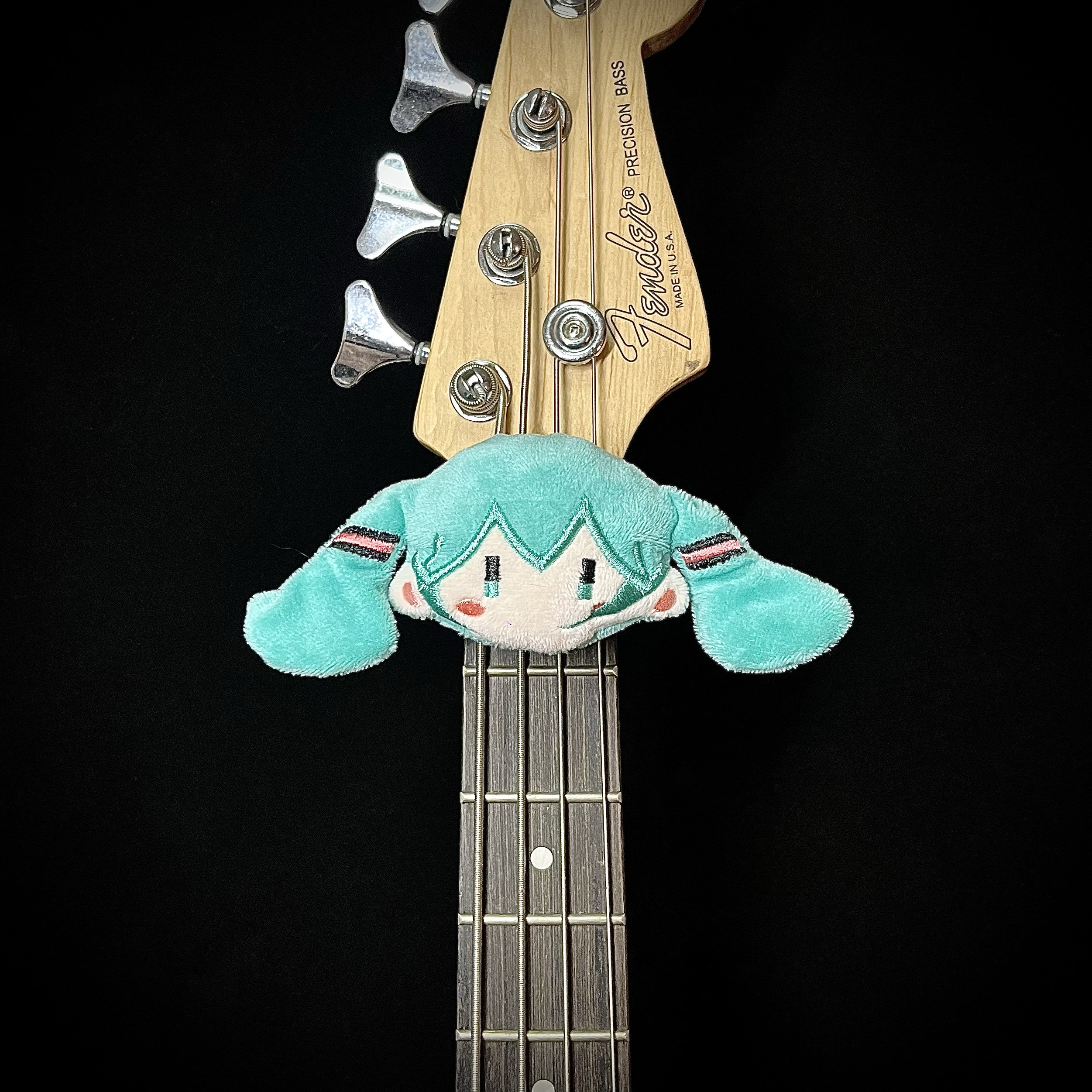 【桐妹妹】手工diy吉他贝斯束音带 初音未来款 吊坠可拆卸