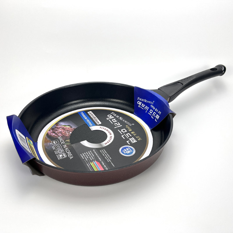 韩国进口four seasons轻质煎锅炒锅平底锅无油烟不粘锅28cm燃气用