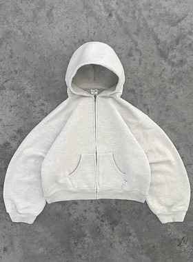 跨境欧美潮牌AKIMBO纯色卫衣男女同款y2k宽松休闲裤街头嘻哈上衣