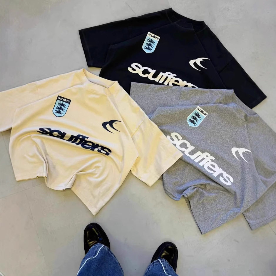 2025西班牙街头潮品牌印刷男女冲浪度假休闲t恤时尚品牌Scuffers