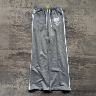 欧美个性印花卫衣卫裤长袖套头连帽衫套装复古外套街头潮流