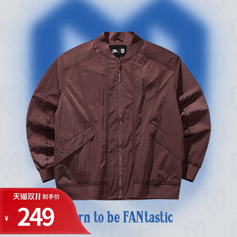 安踏樊振东系列 |休闲棒球服外套男士夹克秋季新款上衣172628601R