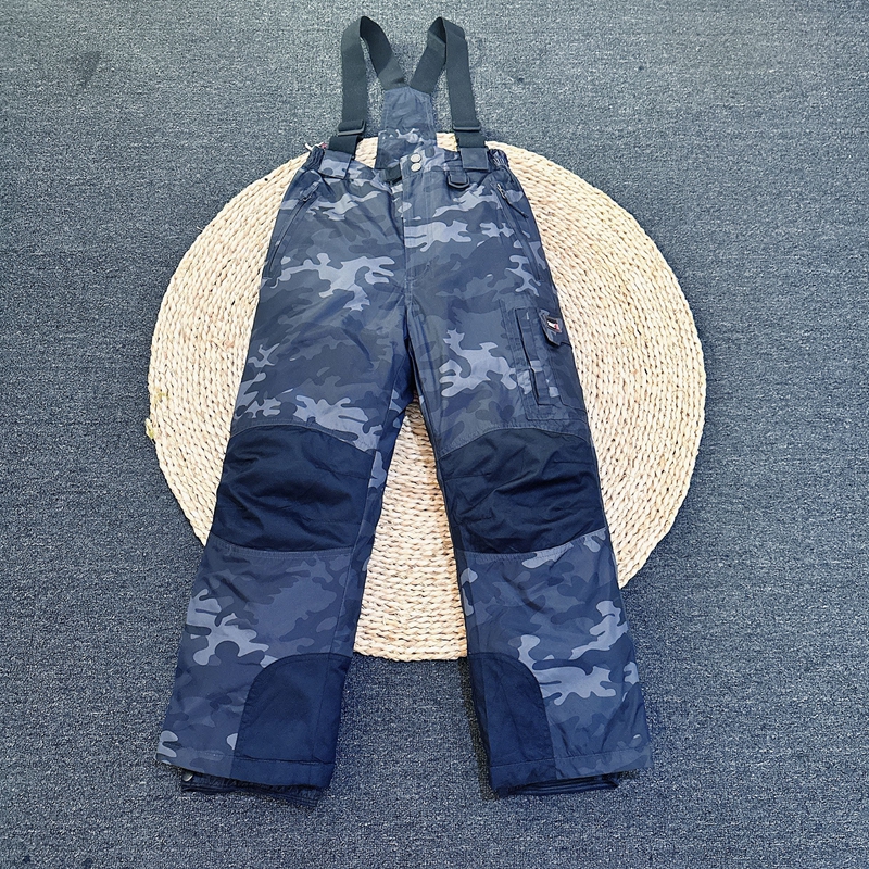 外贸儿童背带滑雪裤男女童中大童滑雪裤单双板加厚保暖防水专业