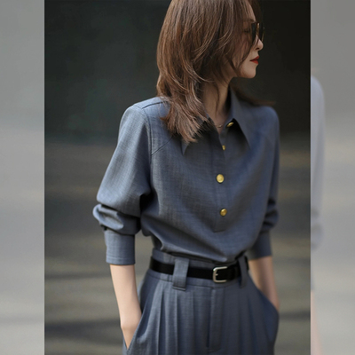 【赠送运费险】polo领套头衬衫女