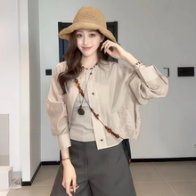 亚麻薄款防晒衬衫外套女2025新款夏季高级感轻奢减龄洋气短款上衣