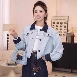 工装 韩版 外套女2026年春季 宽松时尚 百搭上衣潮 新款 小个子撞色短款