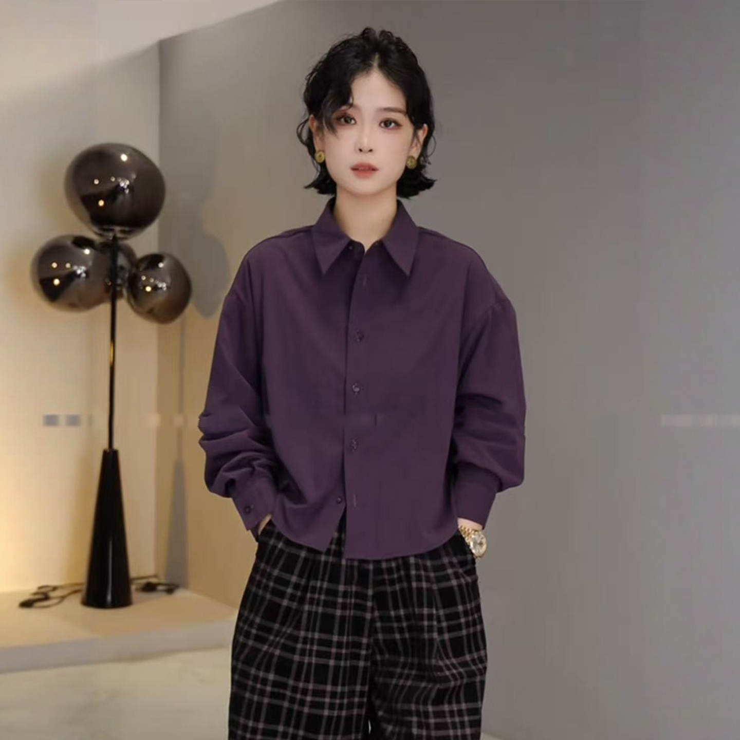 【赠送运费险】时尚弧形宽松上衣