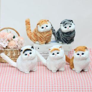 仿真小猫咪玩具玩偶仿生假猫咪儿童生日礼物过家家道具可爱毛绒