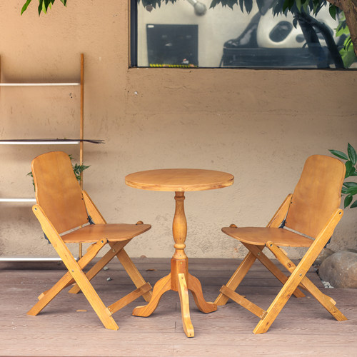 简约休闲木色圆桌子小圆几美式咖啡桌花桌圆形小茶几创意边几边桌