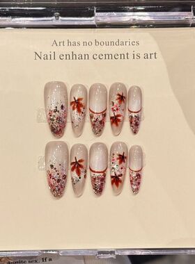 原创实拍【哥特利】ins风猫眼手工穿戴甲长款美甲贴片假指甲批发