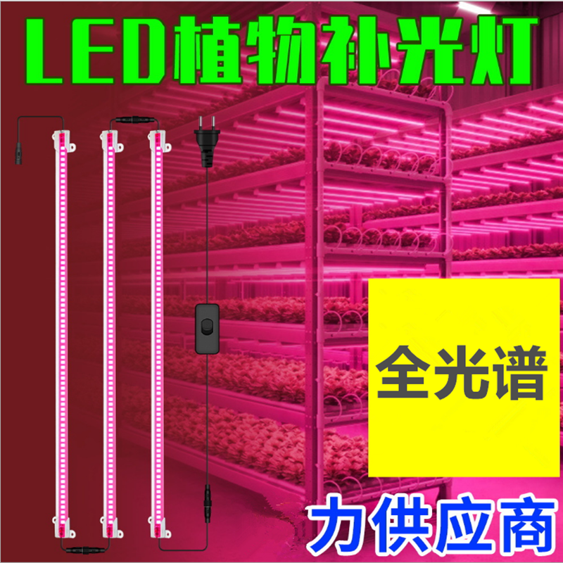 植物灯家用LED全光谱补光灯条室内多肉绿植物植物长生补光灯种植