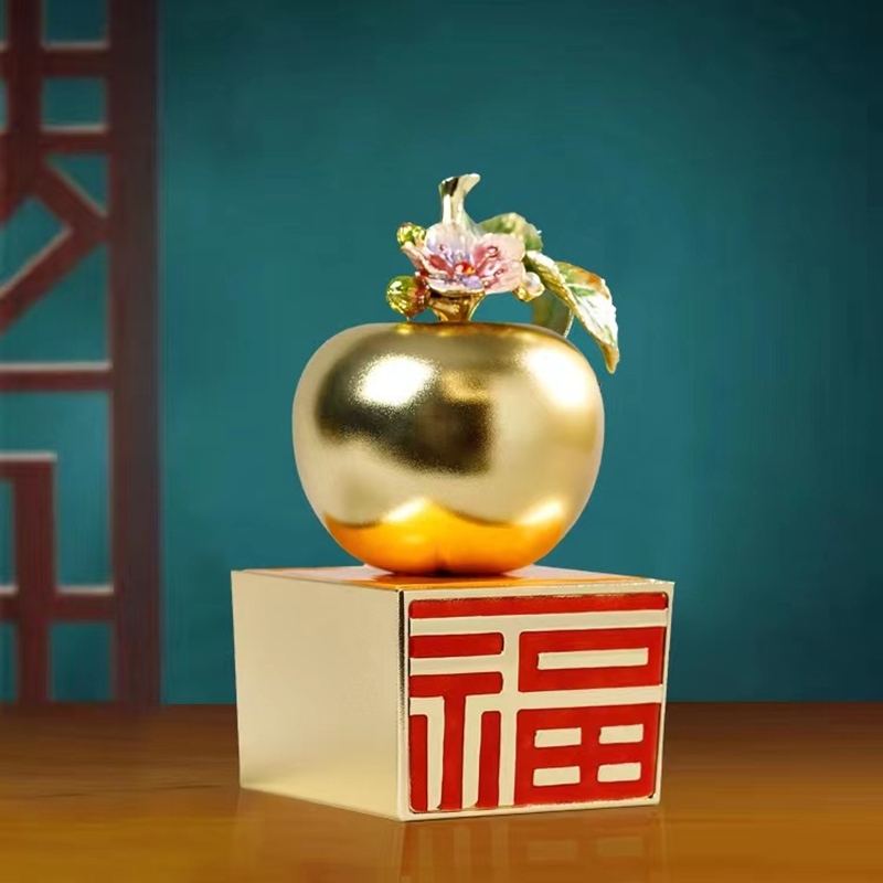 2025新款苹果摆件高档轻奢创意礼品客厅玄关酒柜乔迁新居礼盒饰品