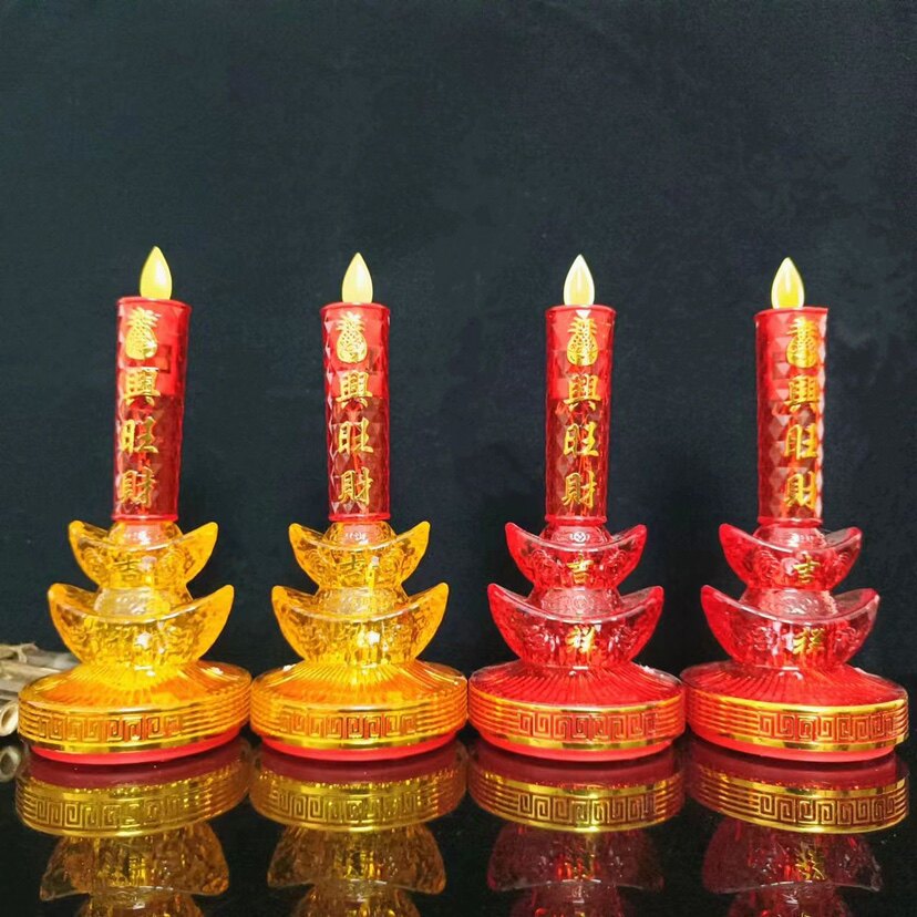 摇摆led元宝电子蜡烛灯莲花供荷花灯/河灯