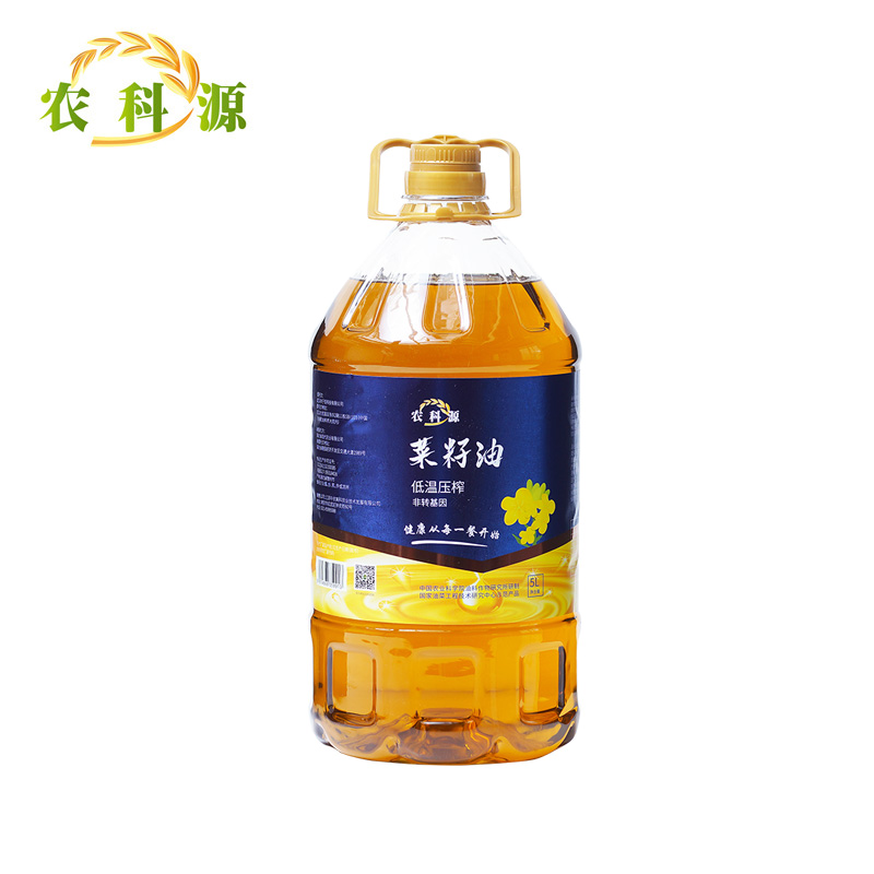 農(nóng)科源 中油低溫壓榨菜籽油5L裝新包裝 中國(guó)農(nóng)科院油料所研制！