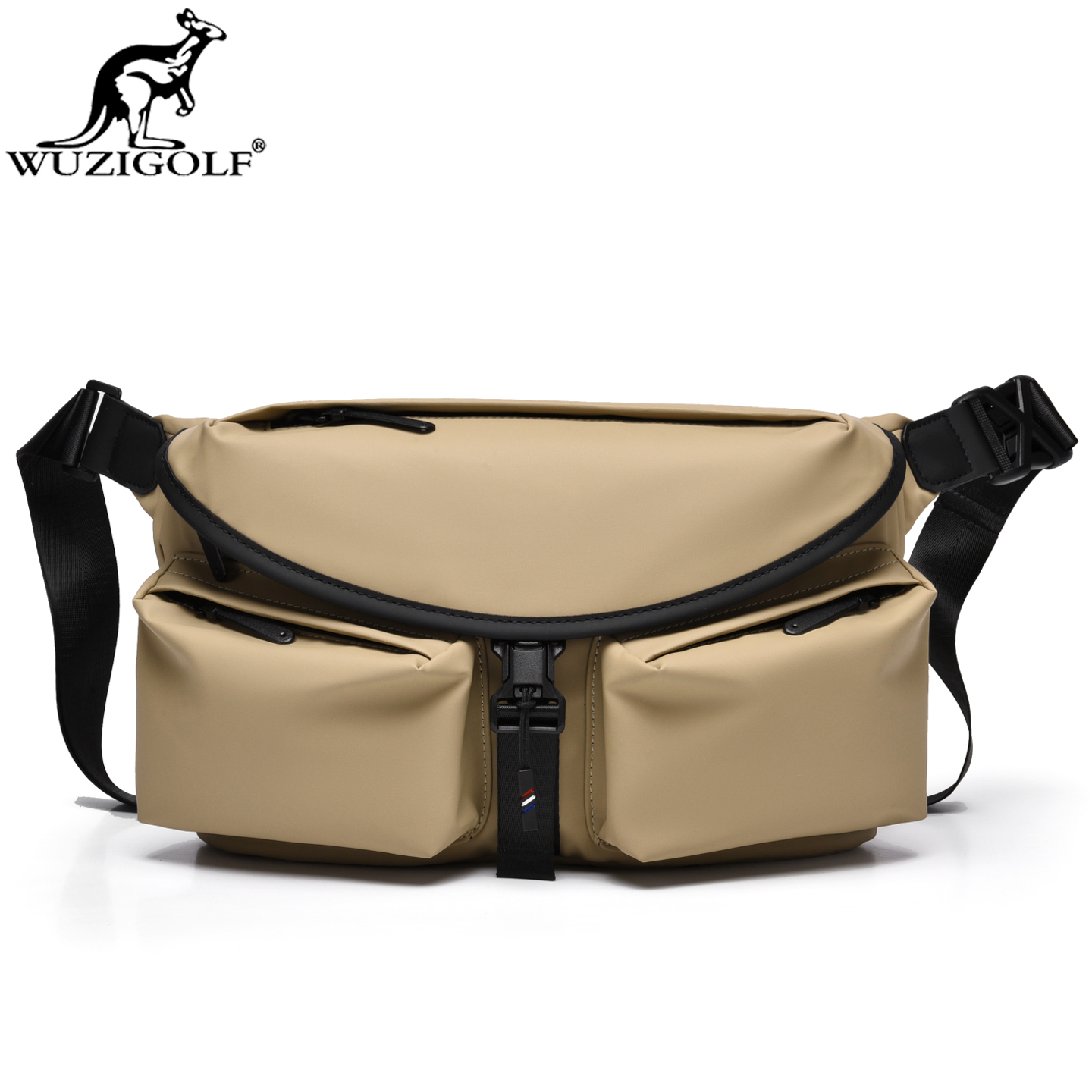 彬澳袋鼠男士防水运动胸包