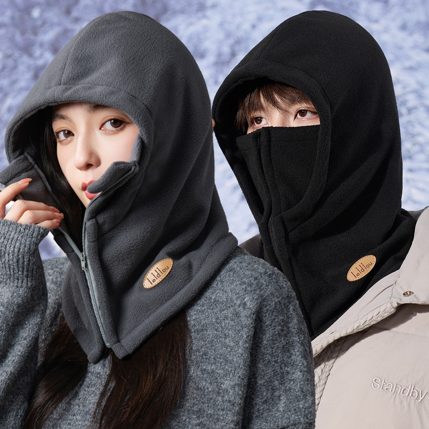 冬季保暖面罩骑行电动车防风头套