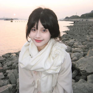 纯色围巾女士2022秋冬季新款仿羊绒韩版冬天学生百搭披肩围脖白色