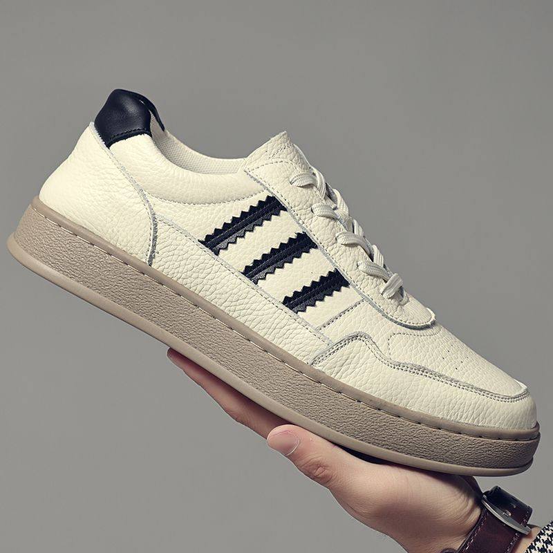 德训鞋男2025新款秋冬季男士休闲板鞋真皮透气百搭软底运动小白鞋,流行男鞋,德训鞋,淘宝优惠券,粉丝福利购,淘宝优惠卷