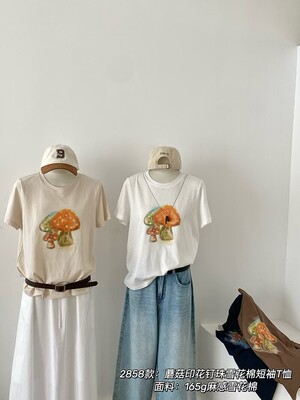 夏季新款韩版休闲时尚简约印花宽松大码短袖T恤半袖上衣女潮nn27