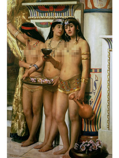 法老的使女 John Collier英国人物体油画 玄关走廊书房装饰画芯心