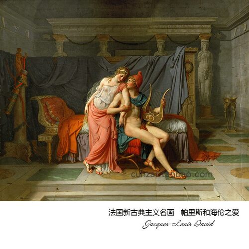 法国新古典主义人物油画装饰画