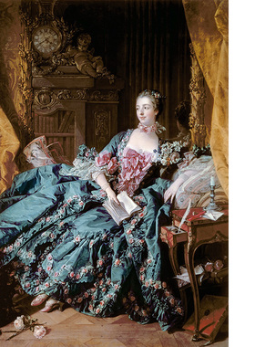 蓬帕杜尔夫人 Francois Boucher法国人物肖像油画 洛可可装饰画芯